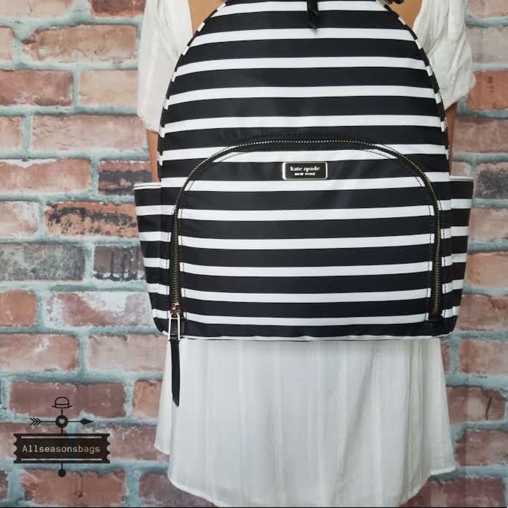 Kate spade large dawn sailing stripe backpack bag - Picture 8 of 8